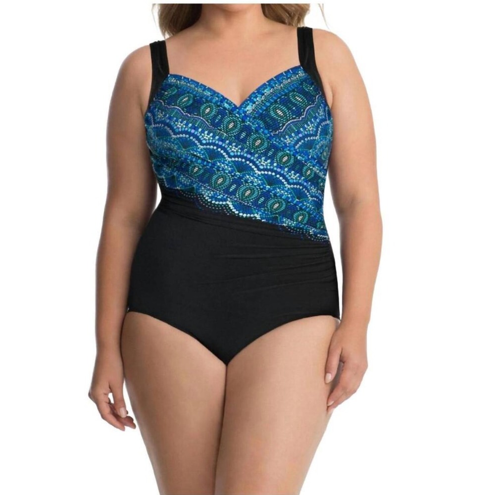 Miraclesuit Rockin' Moroccan Plus Size 22 Sanibel Underwire One Piece Swimsuit